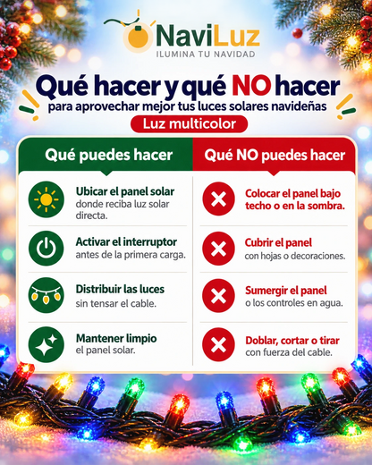 LUCES SOLARES NAVIDEÑAS