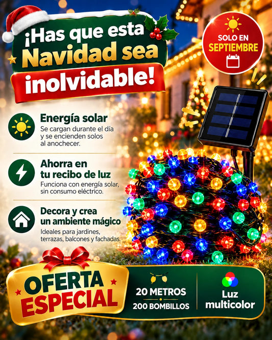 LUCES SOLARES NAVIDEÑAS
