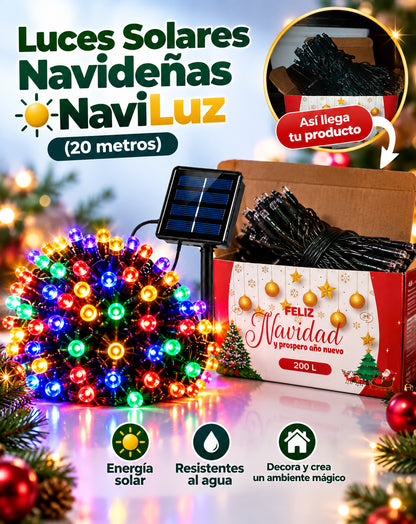 Compra 1 y lleva la 2 con 62% Dscto. + Envío GRATIS — Luces Solares Navideñas